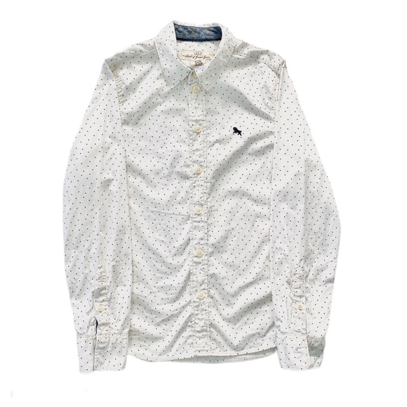 Boys Dotted Long Sleeve Button Up Dress Shirt - Picture 1 of 6